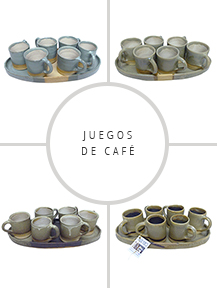 juegos de café hechos de ceramica gres