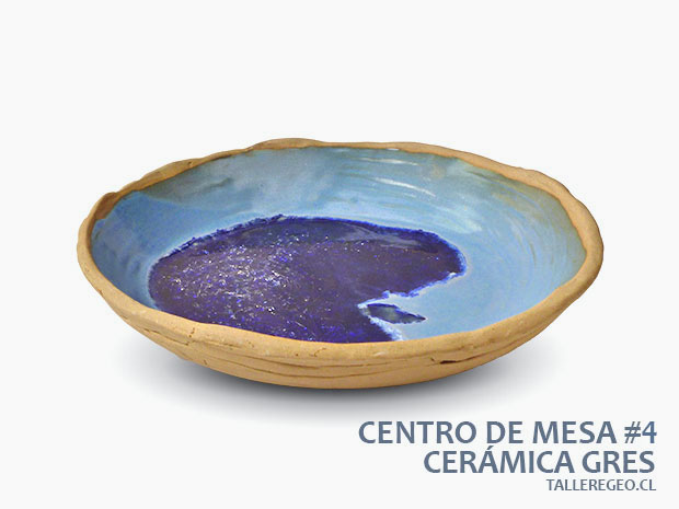 centro de mesa de ceramica gres