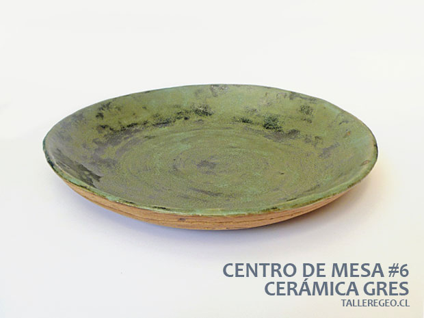 centro de mesa de ceramica gres